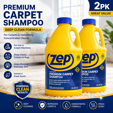 ZEP Premium Carpet Cleaning Solution, Deep Clean Formula, Fresh Scent, 1.89 L