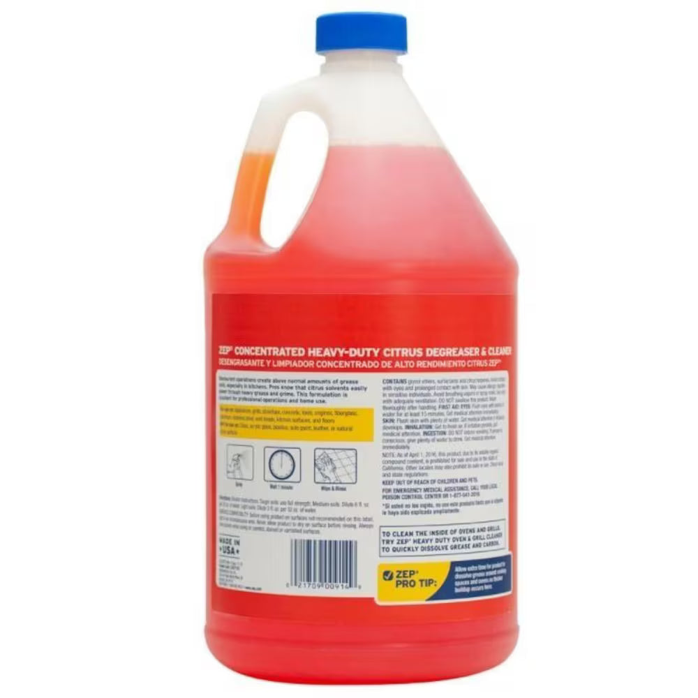 Zep Concentrated Heavy-Duty Citrus Degreaser & Cleaner 1Gal