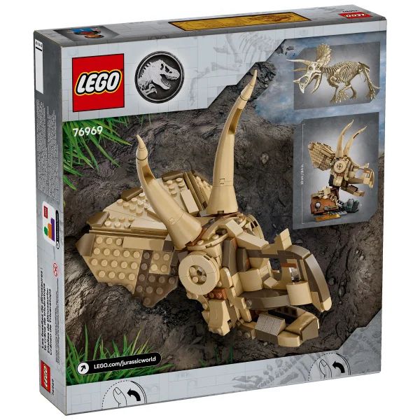 LEGO Jurassic World Dinosaur Fossils Triceratops Skull Building Toy