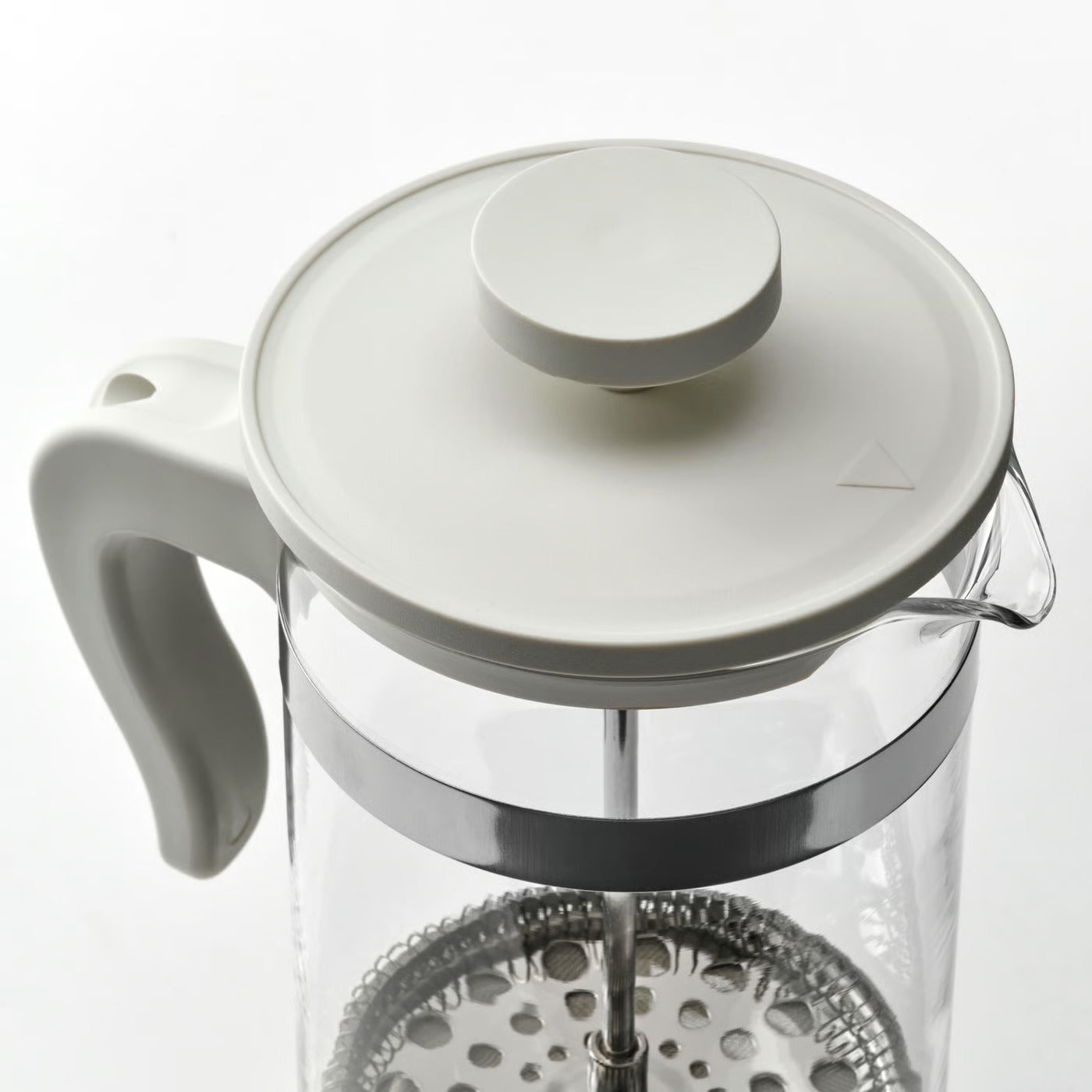 IKEA 1L French Press Coffee Maker – Heat-Resistant Glass & Stainless Steel, 34 oz - Black, Off-White