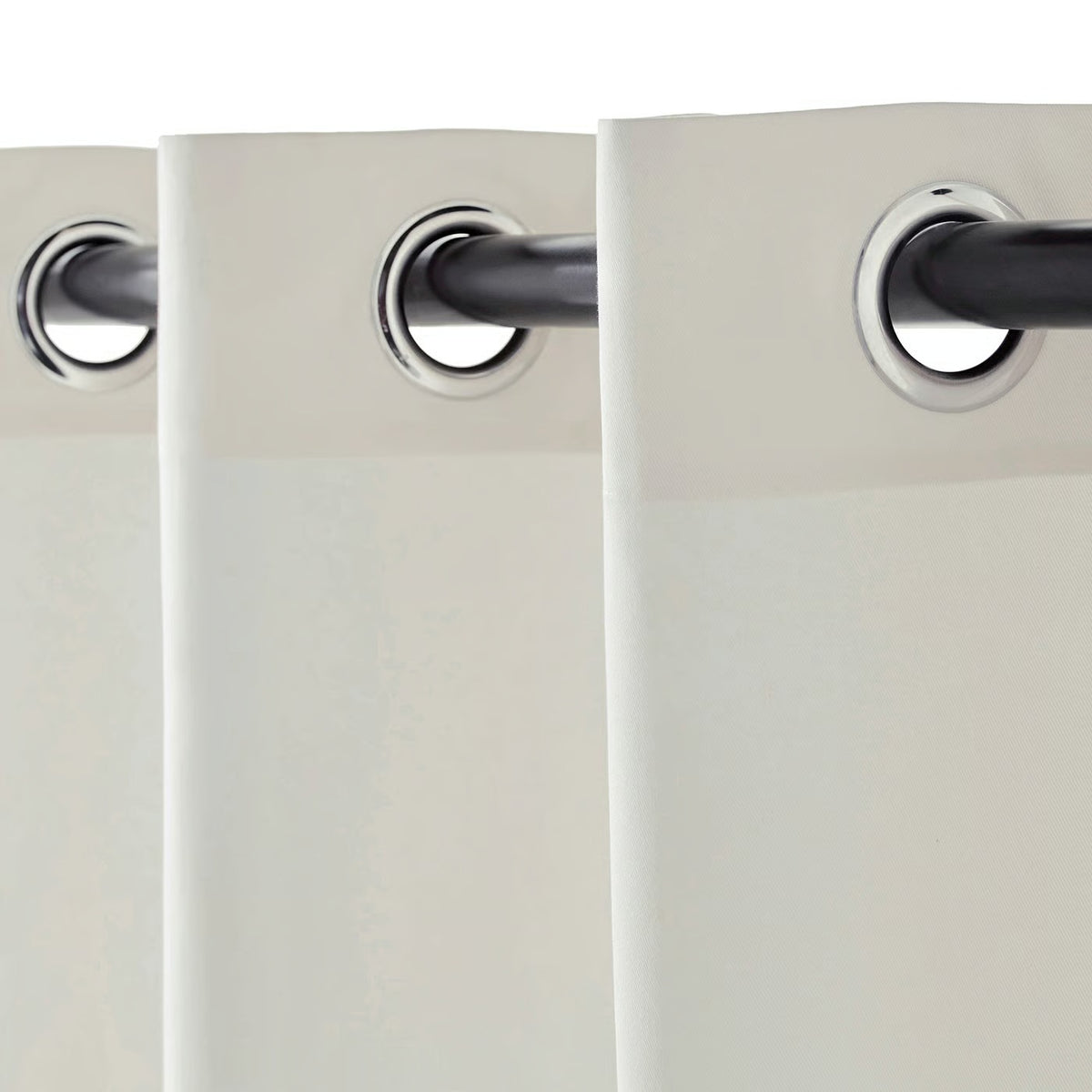 IKEA MERETE Room darkening curtains, 1 pair, white/with eyelets, 145x250 cm (57x98 ")