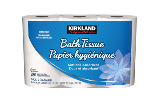 Kirkland Signature 2-Ply Bath Tissue, 30 Rolls