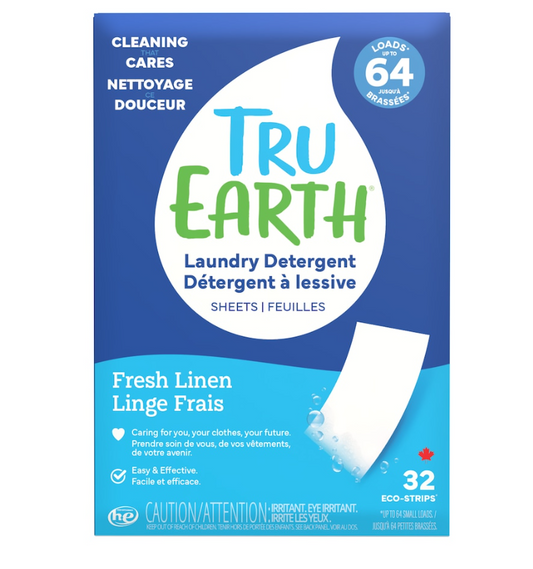 Tru Earth Laundry Detergent Eco-Strips, Fresh Scent, 32 Sheets