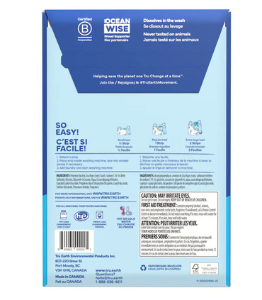 Tru Earth Laundry Detergent Eco-Strips, Fresh Scent, 32 Sheets