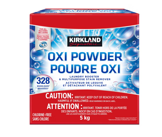 Kirkland Signature Oxi Powder Laundry Booster, 5 kg, Up to 328 Loads