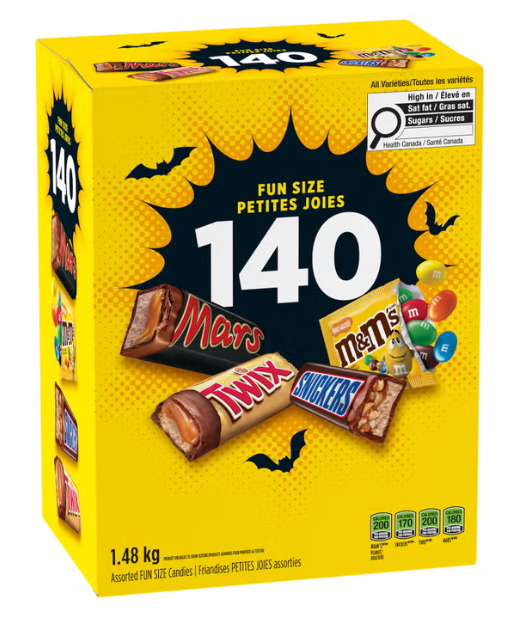 Mars Assorted Fun Size Chocolate Candy Variety Pack, 1.48 kg, M&M's Peanut, Twix, Snickers & Mars, Individually Wrapped Halloween Treats