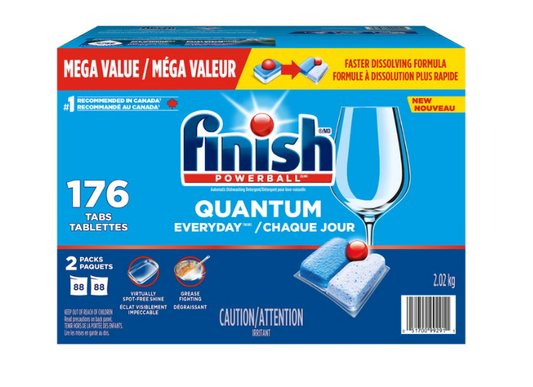 Finish Quantum Everyday Dishwasher Detergent Tablets, 176 Count