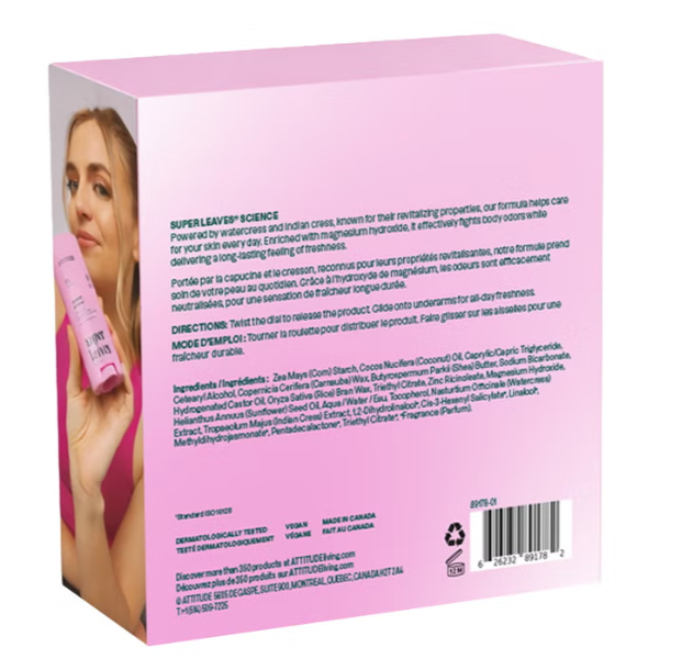 ATTITUDE Coconut & Wild Berries Deodorant, 75 g, 3 Pack
