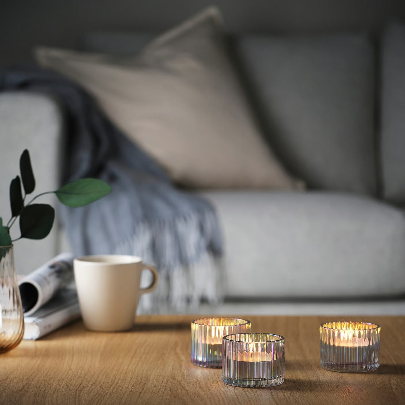 (24 PACK) IKEA GLIMMA Long-Burning Unscented Metal Cup Candles