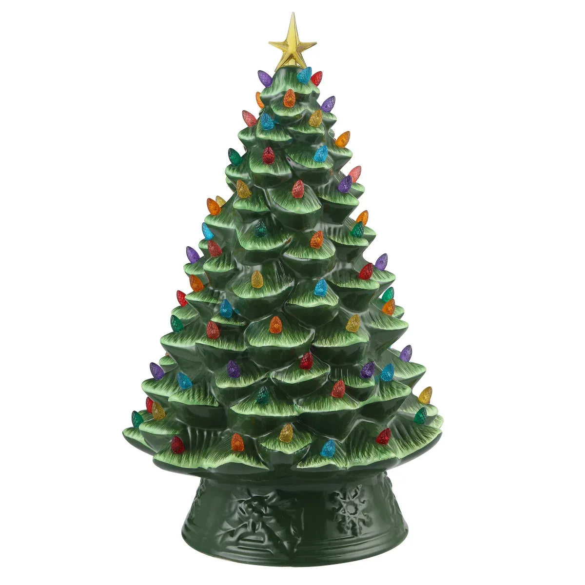 Ceramic Christmas Tree with LED Lights (17.75 in.)