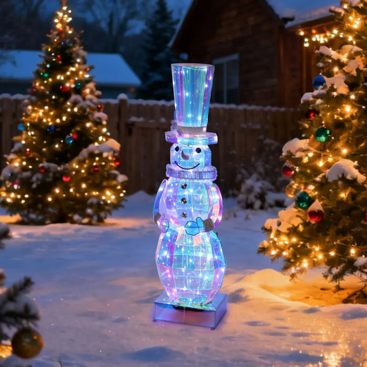 Prismatic Christmas Holiday Snowman Decor (36 in.)