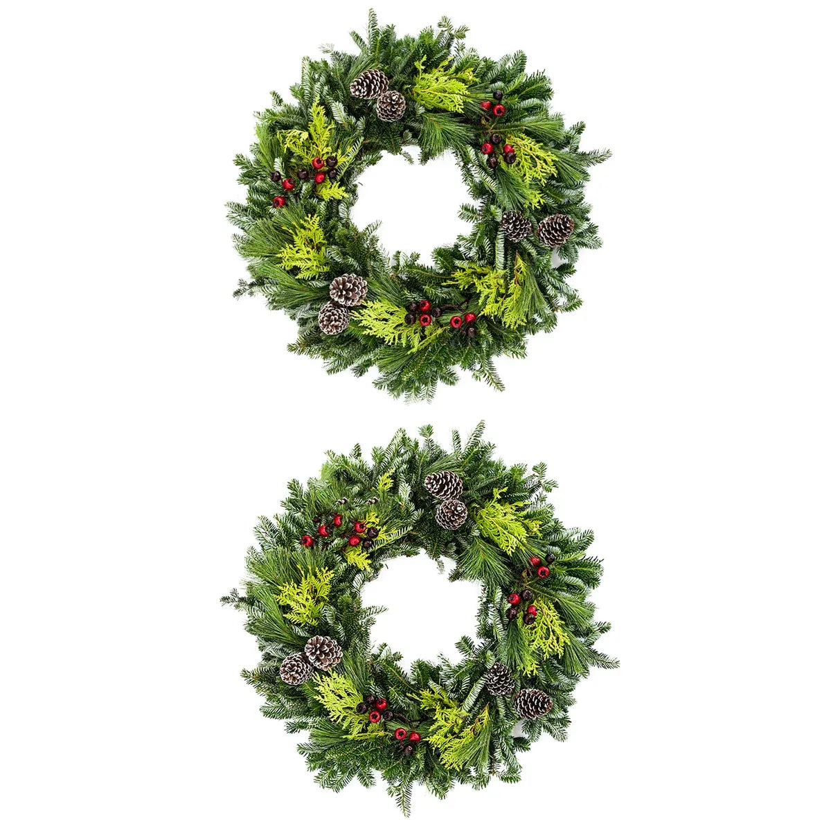 Holiday Wreath Set, Fresh Mixed-Evergreen, 2-pack – 71 cm (28 in.)