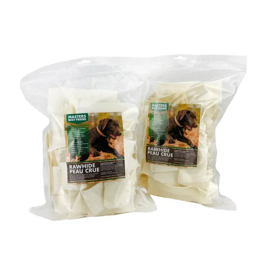 Masters Best Friend Premium Beef Rawhide Strips for Dogs, 100% All Beef Hide, Natural Dental Chew (2 PACK)