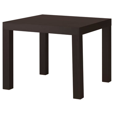 (2 PACK) IKEA Modern Square Side Table, Black Brown Lightweight End Table, 55 × 55 × 45 cm, Easy Assembly Living Room and Bedroom Furniture