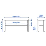 IKEA Modern Black TV Stand with Storage Shelf – 90 cm