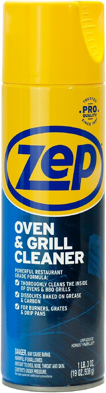 (2 Pack) Zep Oven & Grill Cleaner Spray – Professional Strength Grease & Baked-On Food Cleaner