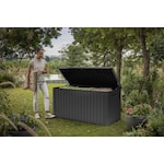 Keter 170G Weather Resistant Resin Patio/Outdoor Garden Storage Lockable Deck Box/Bench