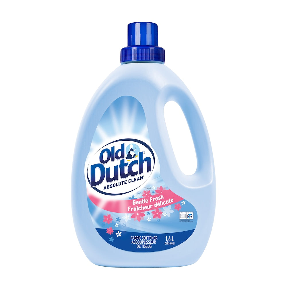 OLD DUTCH Gentle Fresh Liquid Fabric Softener 1.6L x 3 Pack | Long-Lasting Freshness & Softness | 4.8L Total