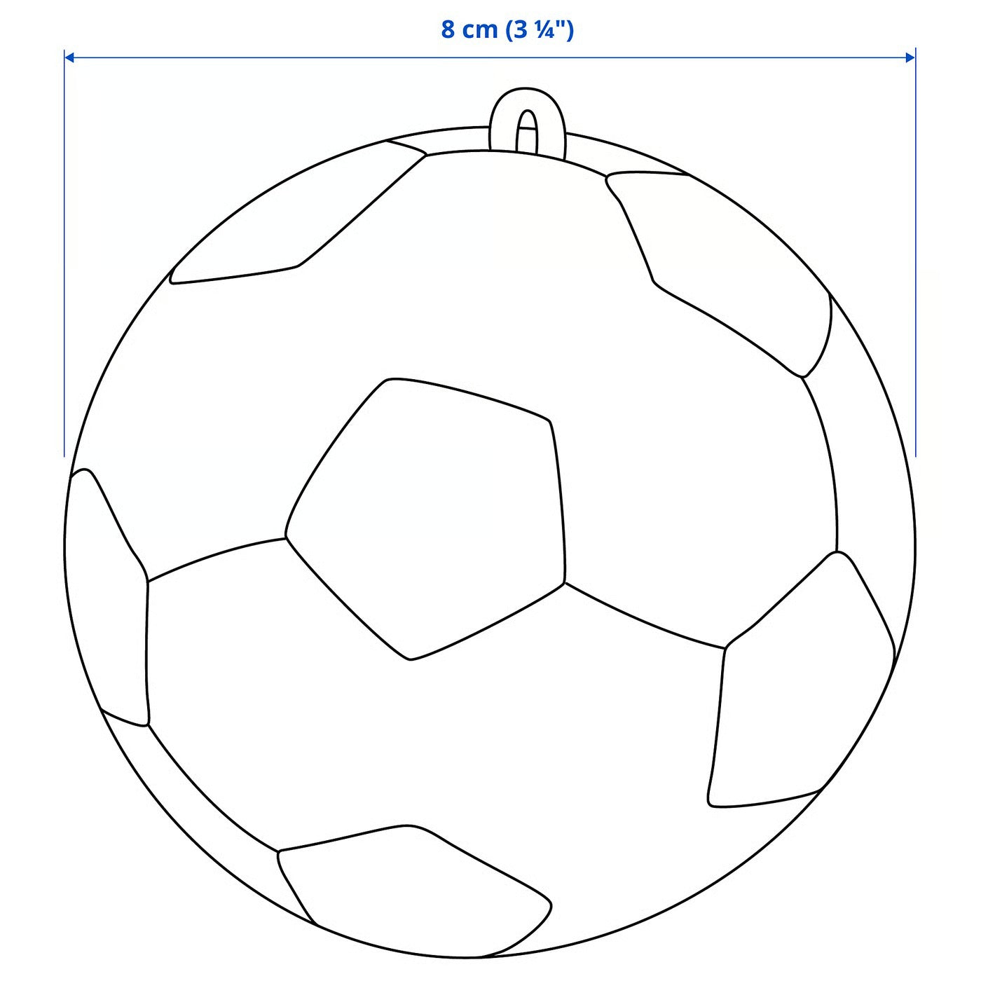 IKEA SPARKA Soft toy, soccer ball/mini, 8 cm (3 ¼ ")