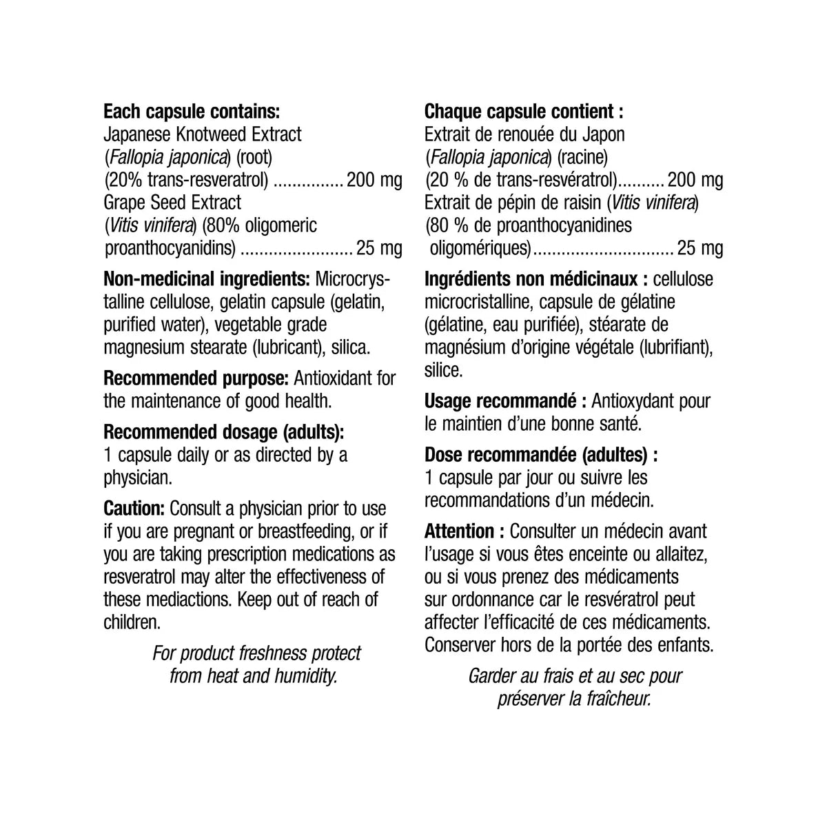 webber naturals Resveratrol with Grape Seed Extract 200/25 mg, 3 x 90 Capsules