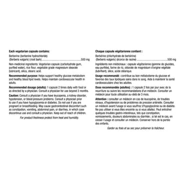webber naturals Berberine 500 mg, 180 Vegetarian Capsules