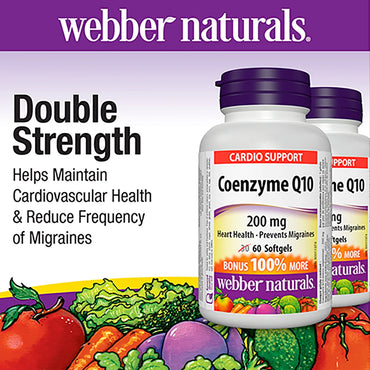 webber naturals CoQ10 200mg - 2 x 60 Softgels