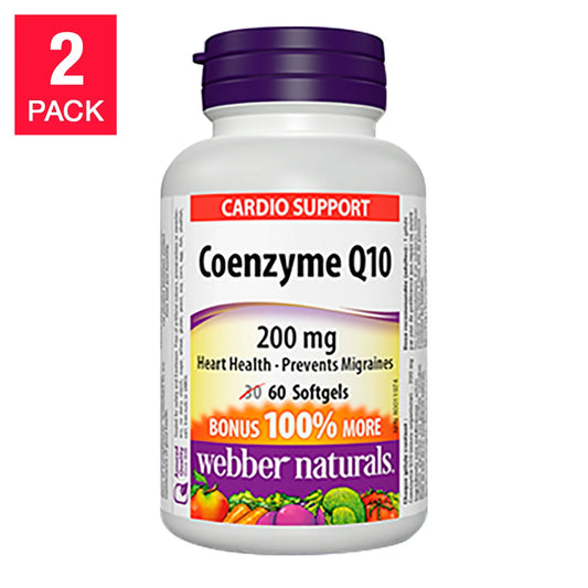 webber naturals CoQ10 200mg - 2 x 60 Softgels