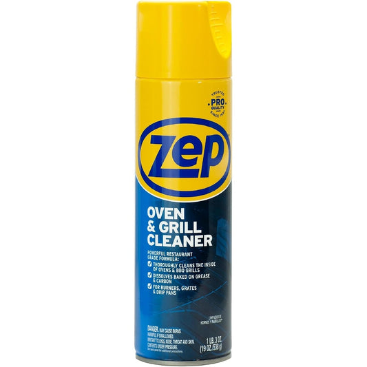 Zep Oven & Grill Cleaner Spray – Professional Strength Grease & Baked-On Food Cleaner
