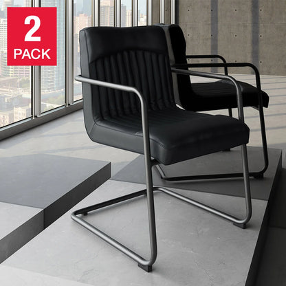 Nella Top Grain Leather Armchair, 2-pack