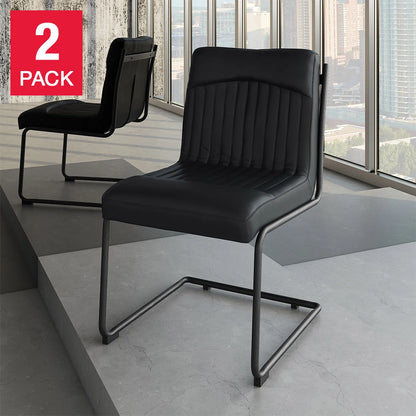 Nella Top Grain Leather Chair, 2-pack