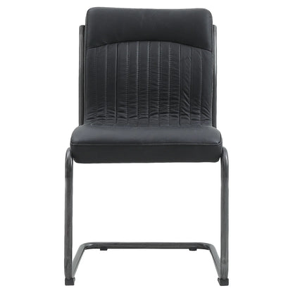 Nella Top Grain Leather Chair, 2-pack