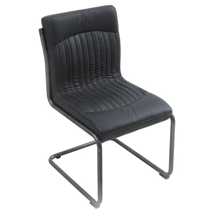 Nella Top Grain Leather Chair, 2-pack