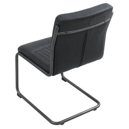 Nella Top Grain Leather Chair, 2-pack