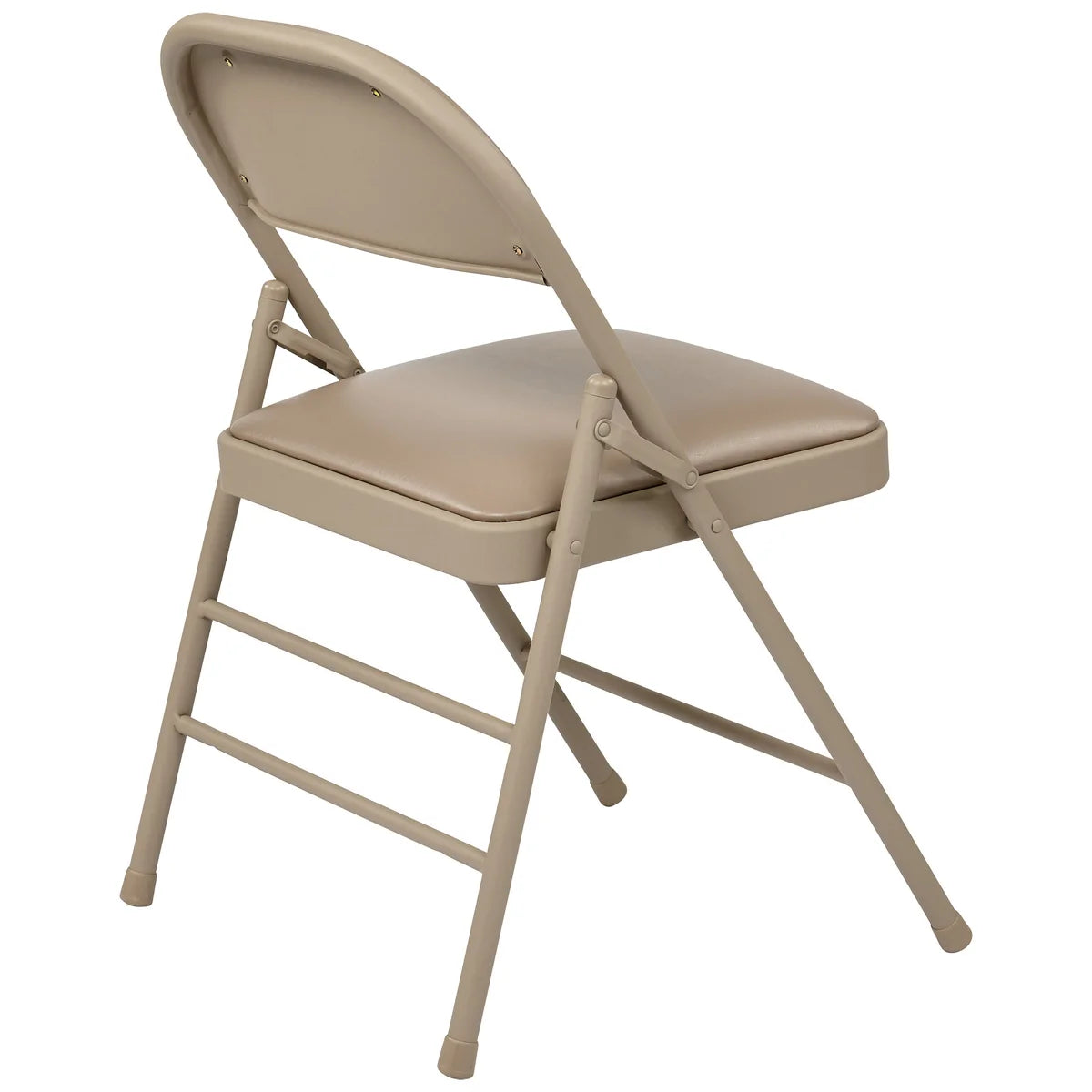 Office Star Tan Vinyl Padded Folding Chair 4-pack