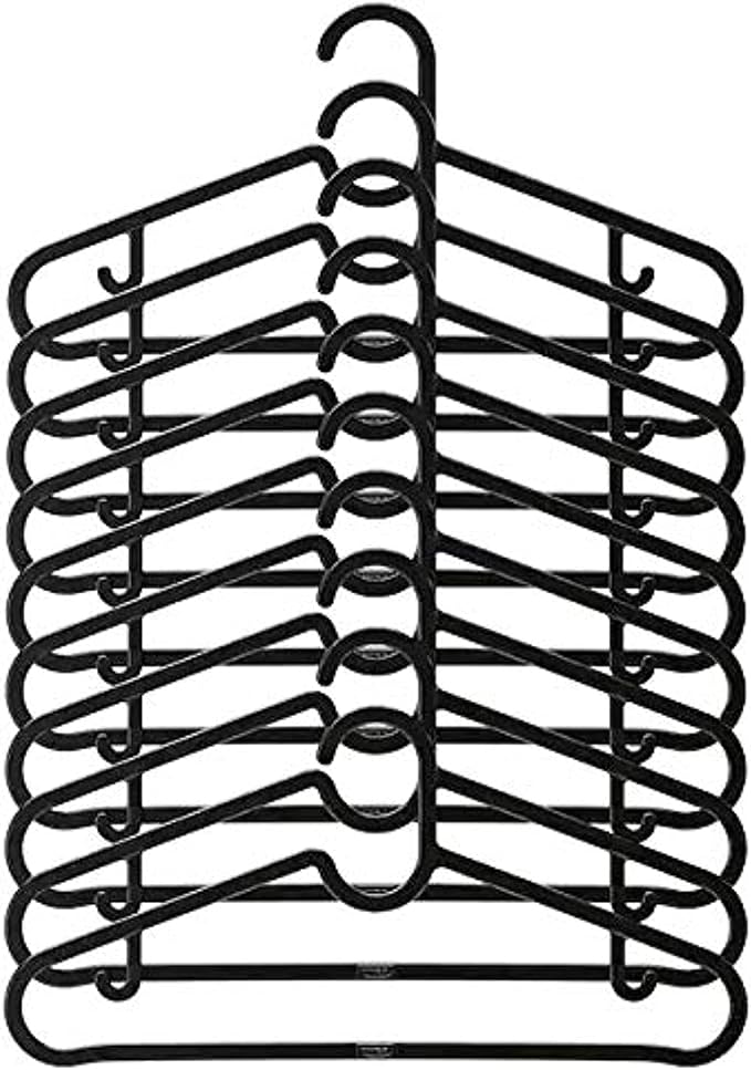 (10 PACK) IKEA SPRUTTIG Hanger, black (Polypropylene)