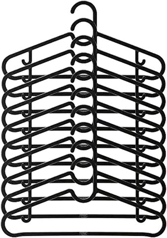 (10 PACK) IKEA SPRUTTIG Hanger, black (Polypropylene)