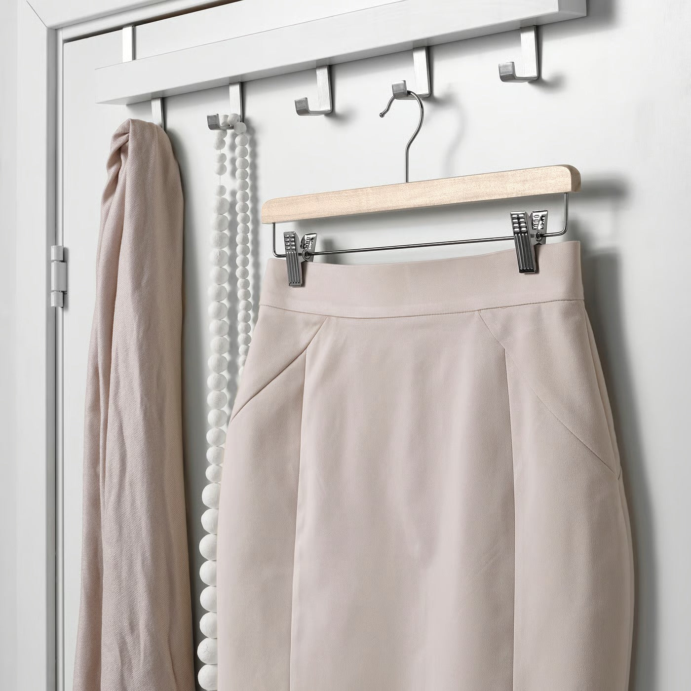 (10 PACK) IKEA BUMERANG Skirt hanger, natural