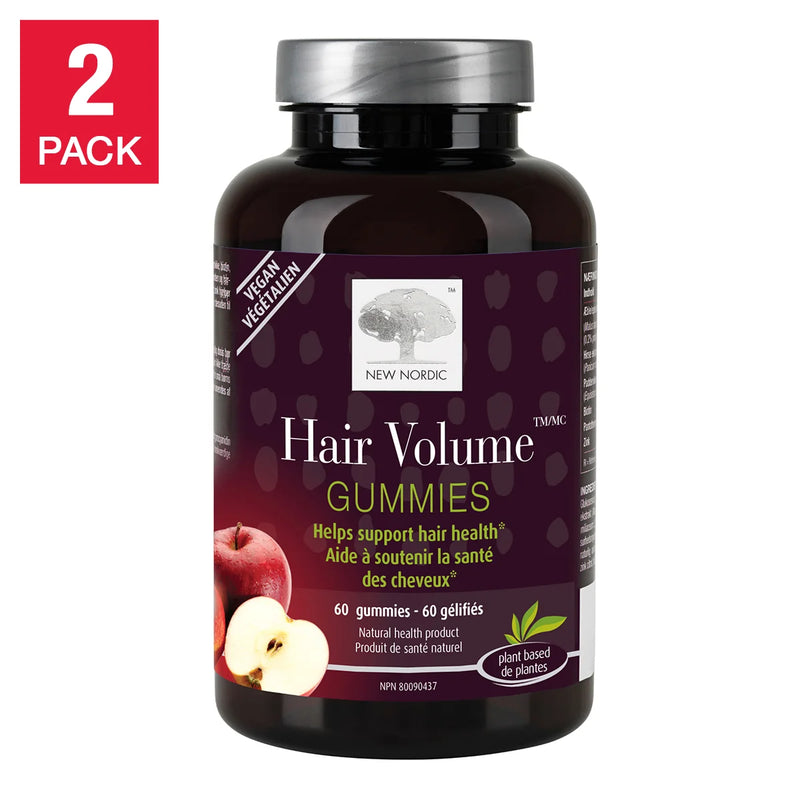 Nouveaux bonbons gélifiés Nordic Hair Volume, 2 x 60 bonbons gélifiés 