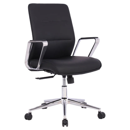 TygerClaw Black Mid-back Microfibre Polyurethane Office Chair