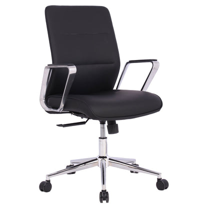 TygerClaw Black Mid-back Microfibre Polyurethane Office Chair