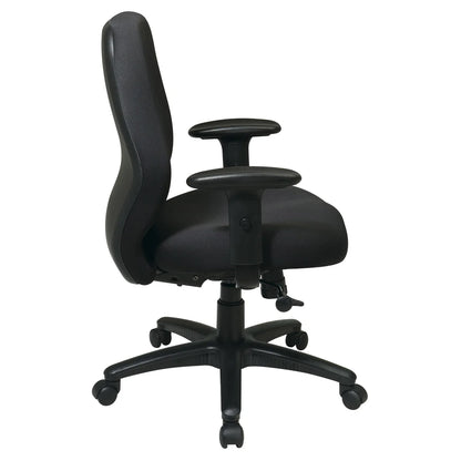 Free Flex Coal Mid Back Syncro Tilt Adjustable Arms Office Chair