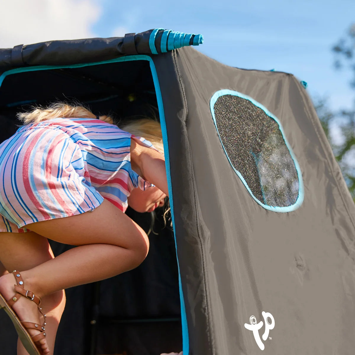 TP Black Explorer with Sandpit and Black Explorer Swing Arm