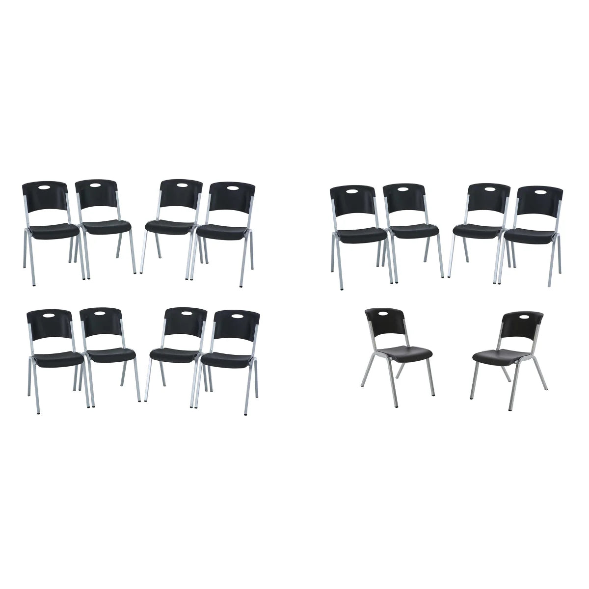 Lifetime Premium Commercial Stacking Office Chairs, 14-pack