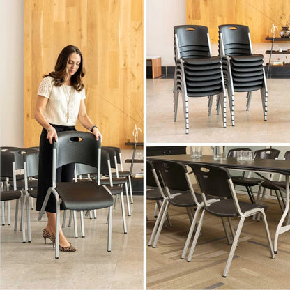 Lifetime Premium Commercial Stacking Office Chairs, 14-pack