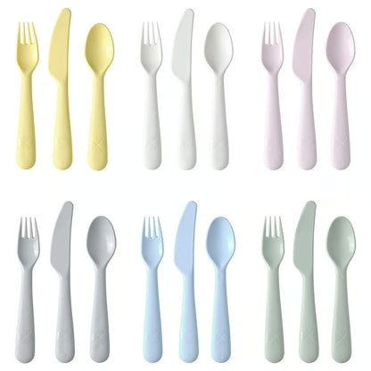 (18-Piece) IKEA KALAS Kids Cutlery Set – Mixed Colors