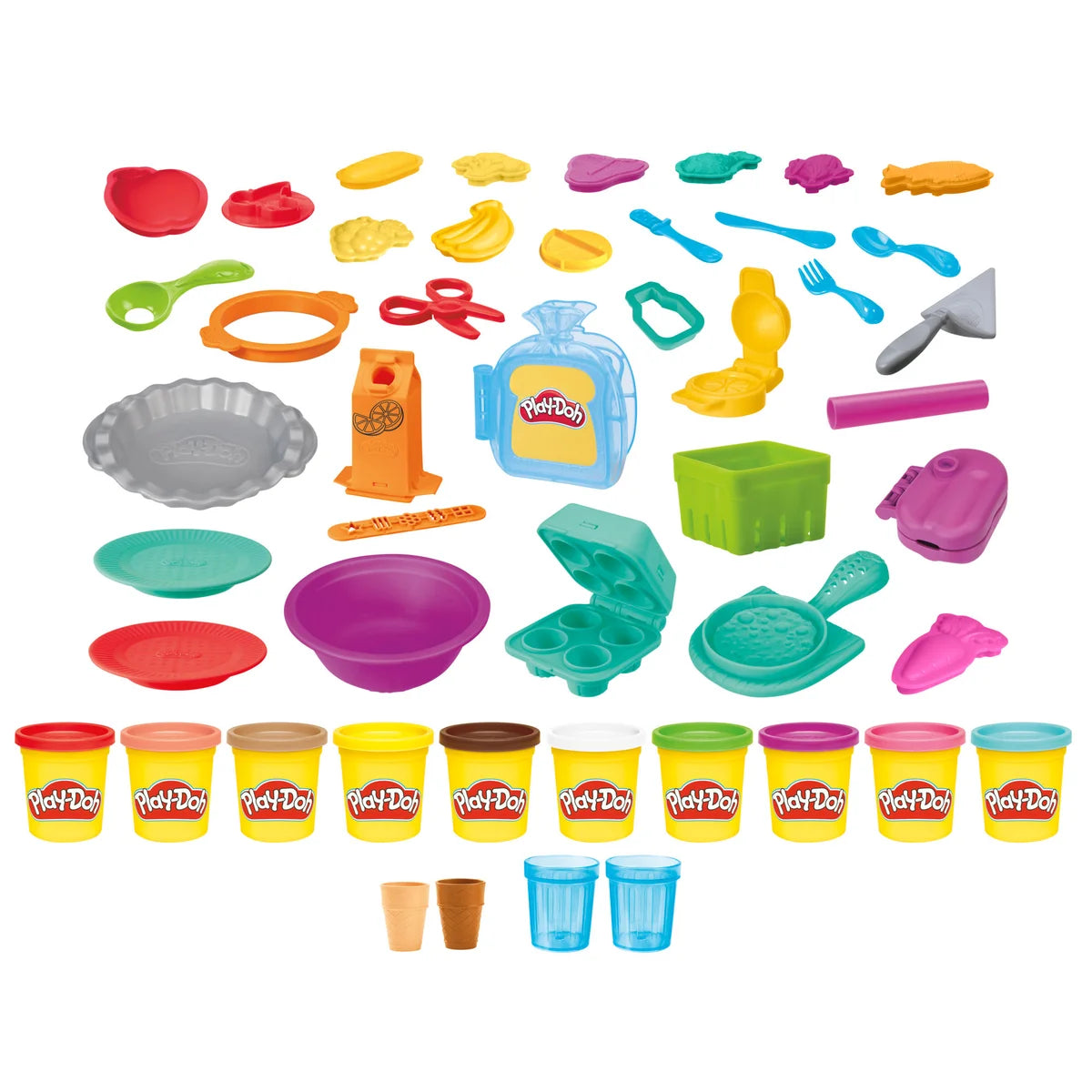 Play-Doh Fridge Fun Playset, 38 Play Kitchen Accessories