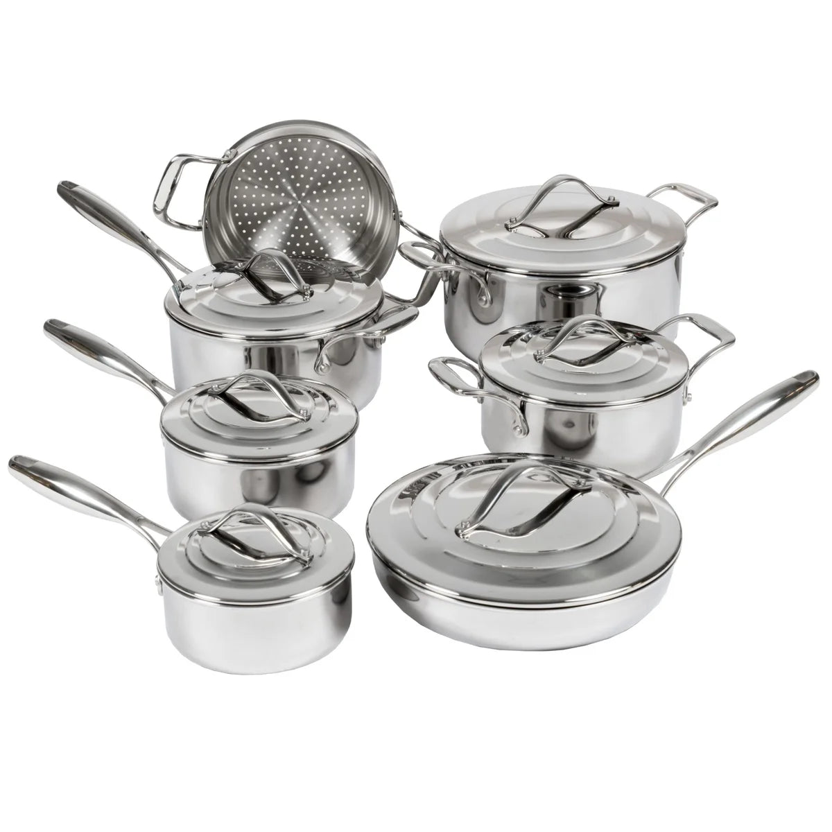 Lagostina 5-ply Clad Stainless-steel Cookware Set, 13-piece