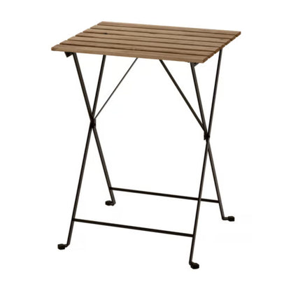 IKEA TÄRNÖ Table, outdoor, black/light brown stained, 55x54 cm (21 5/8x21 1/4 ")