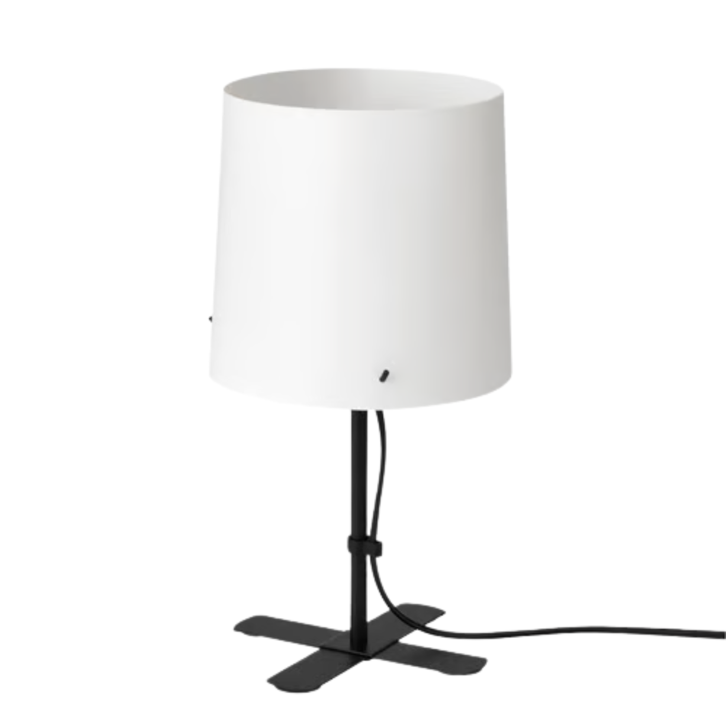 (2 PACK) IKEA BARLAST Table lamp, black/white, 31 cm (12 ")