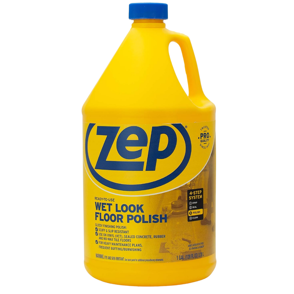 Wet Look Floor Finish – High-Gloss Protective Floor Coating for Hard Surfaces 3.78 L